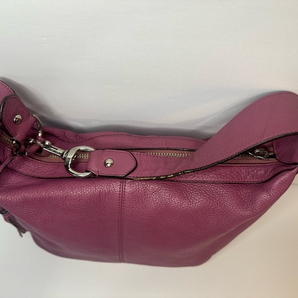 Coach Plum Purple Avery Pebbled Leather  Hobo Shoulder Bag - Picture 4 of 15